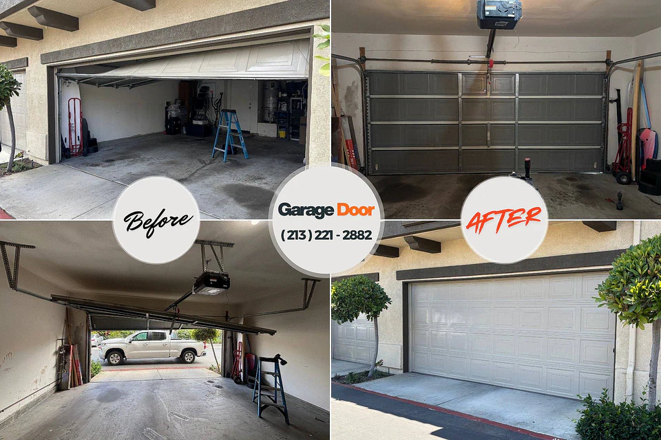 Before and after: garage door repair North Catasauqua, PA